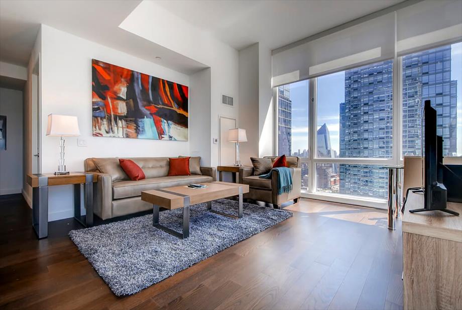 Midtown West New York 1 Bedroom Deluxe Living Room